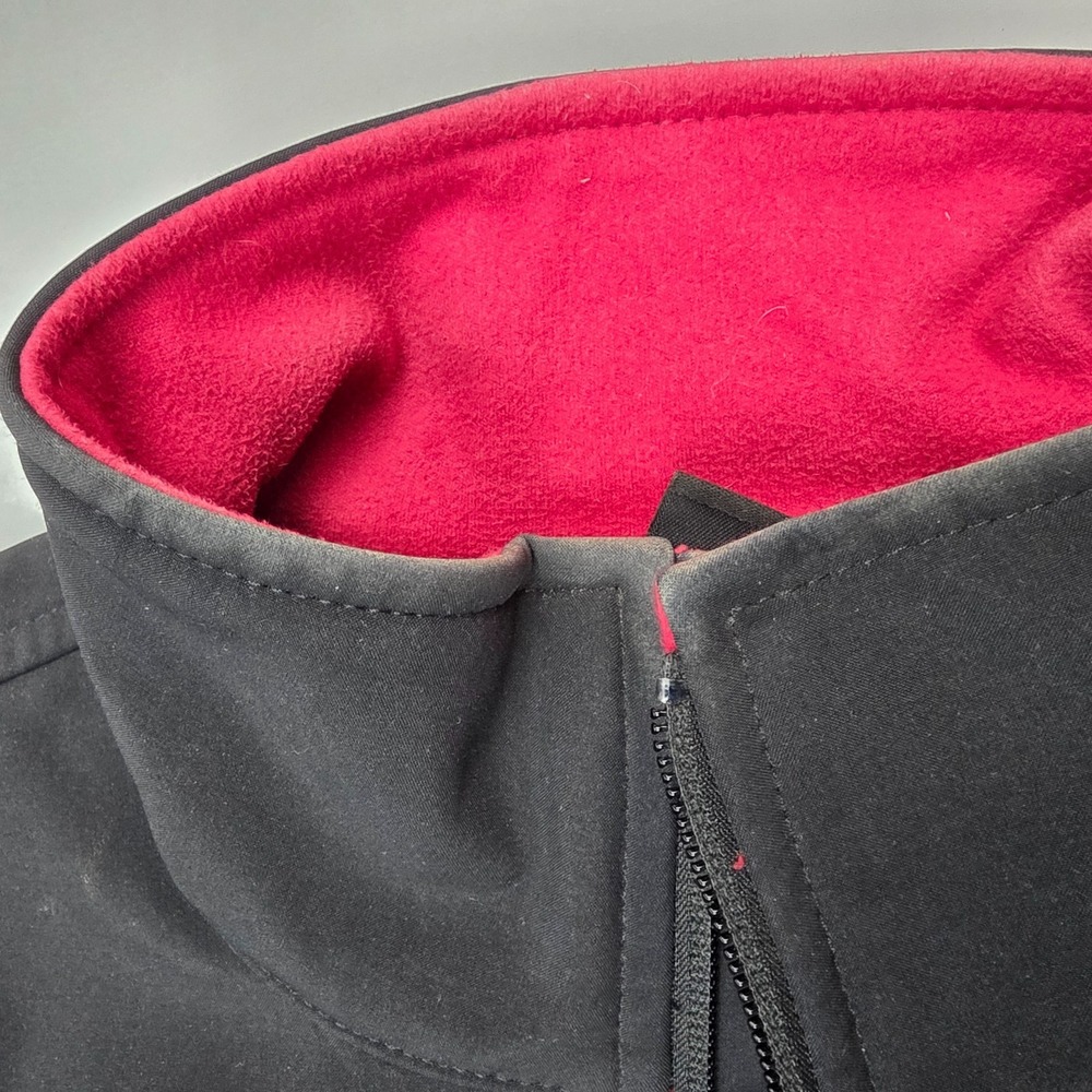 North Face Full Zip Jacket Women XS Soft Shell Fleece Lined Black Pink - Picture 4 of 4